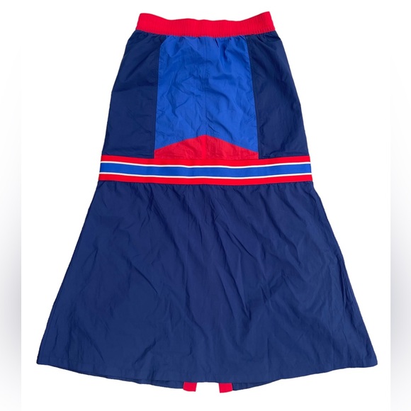 Nike Sportswear Skirt Blue Void Color Block Midi Women's Sz S Streetwear - Picture 4 of 7